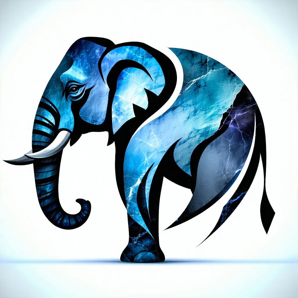 Imagine crafting a captivating 3D logo for the 'VENAD WARRIORS', a design that masterfully fuses the regal silhouette of a Kerala elephant with arcane sigils, underscoring their formidable strength and deep-rooted spirituality. Visualize a surreal, harmonious blend of authentic and abstract elements that seize the observer's attention and provoke curiosity.
Think of rendering the elephant's rugged skin with the organic patterns seen in marble veins, offering an unexpected nod to the raw beauty of the earth. Let the color scheme plunge into the enigmatic depths of celestial blues and mystical purples, inducing a sense of unfathomable mystery and profound depth.
Envision striking illumination casting dramatic spotlights upon the logo, with a radiant halo imparting an otherworldly vibe. Aspire for a composition that is asymmetrical in balance, guiding the observer's eyes in continuous motion, while the minutiae of intricate textures beckon for a closer examination.
Enfold subtle visual effects to emanate a luminescent aura around the logo, amplifying its surreal, dream-drenched ambience. Weave in concealed interactive elements that engage the onlooker. These elements should narrate an enigmatic tale of legendary roots and cultural amalgamation, fusing traditional artistic motifs with symbolic inclusions.
Finally, strive to create an image that resonates emotionally, stirring up poignant nostalgia while inviting the onlooker to step into a realm of awe-inspiring fantasy and profound wonder.